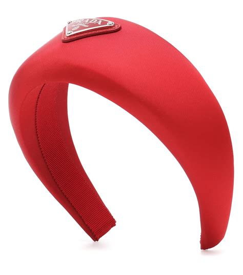 vintage hairband prada|prada red satin hair.